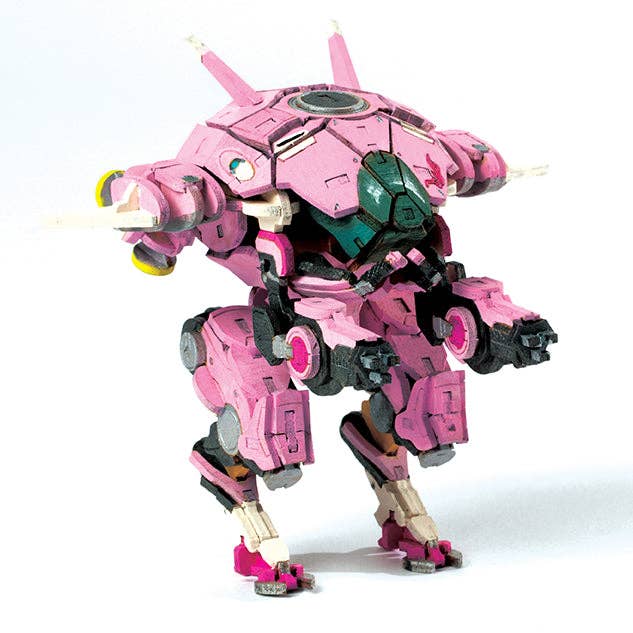 Insight Editions - #1 Pop Culture Publisher - Wholesale DIY Craft Kit - IncrediBuilds: Overwatch: D.Va's MEKA 3D Wood Model and Poster2