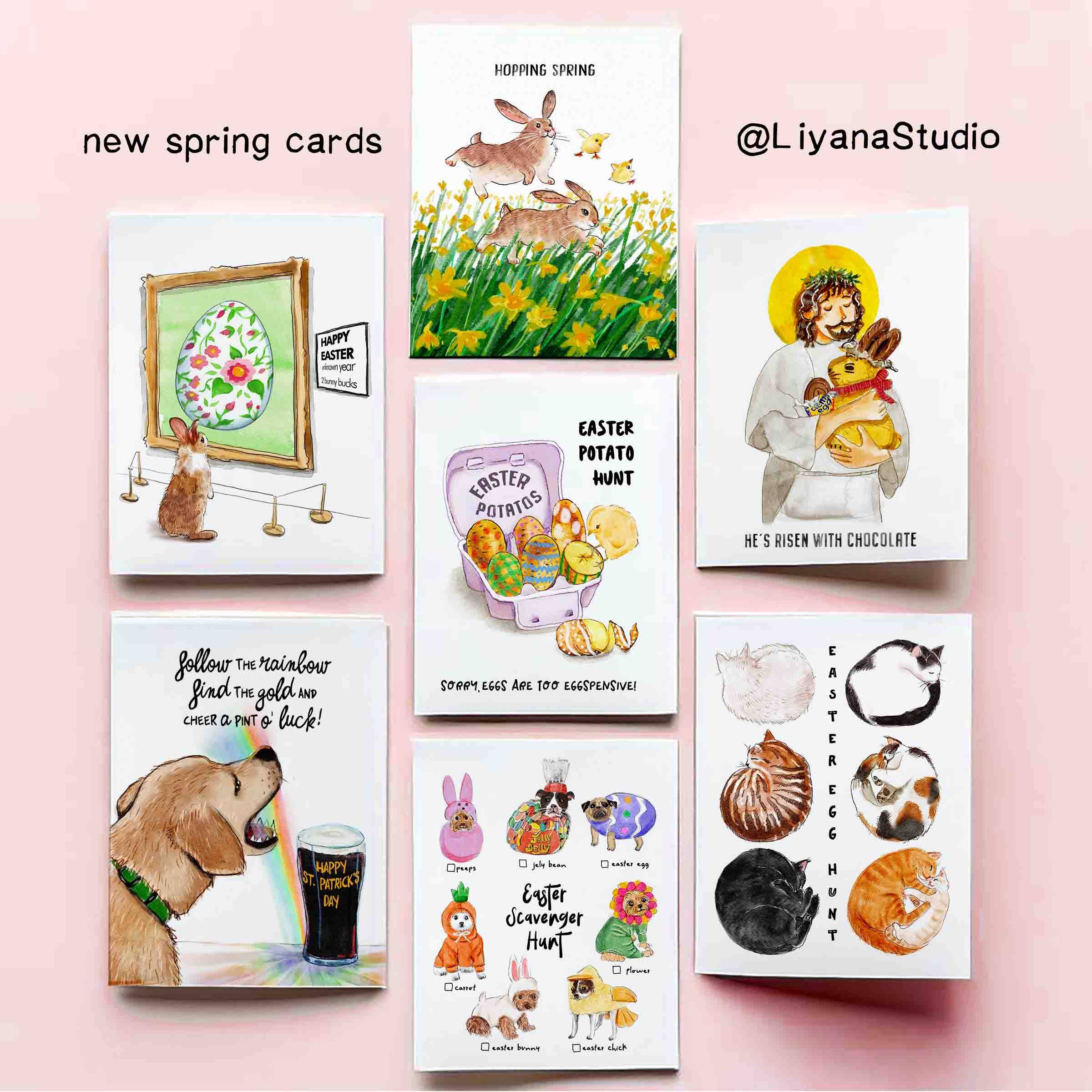 Liyana Studio - Wholesale Easter Card - Vintage Easter Bunny Photo - Funny Easter Card7