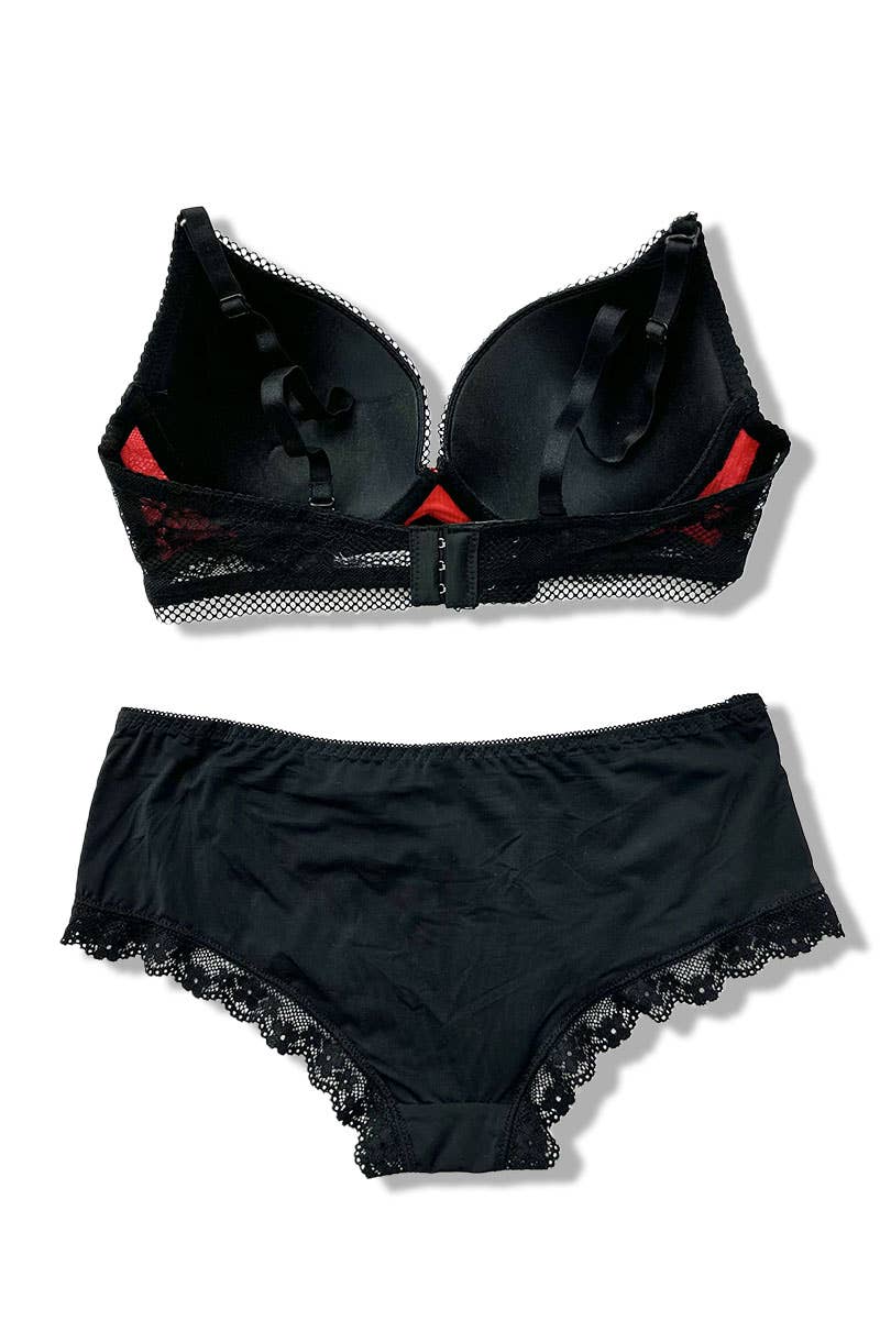 Belle Com'Elle - Wholesale Lingerie Set - Women's - C Cup Bra + Panty Set/AZ160072