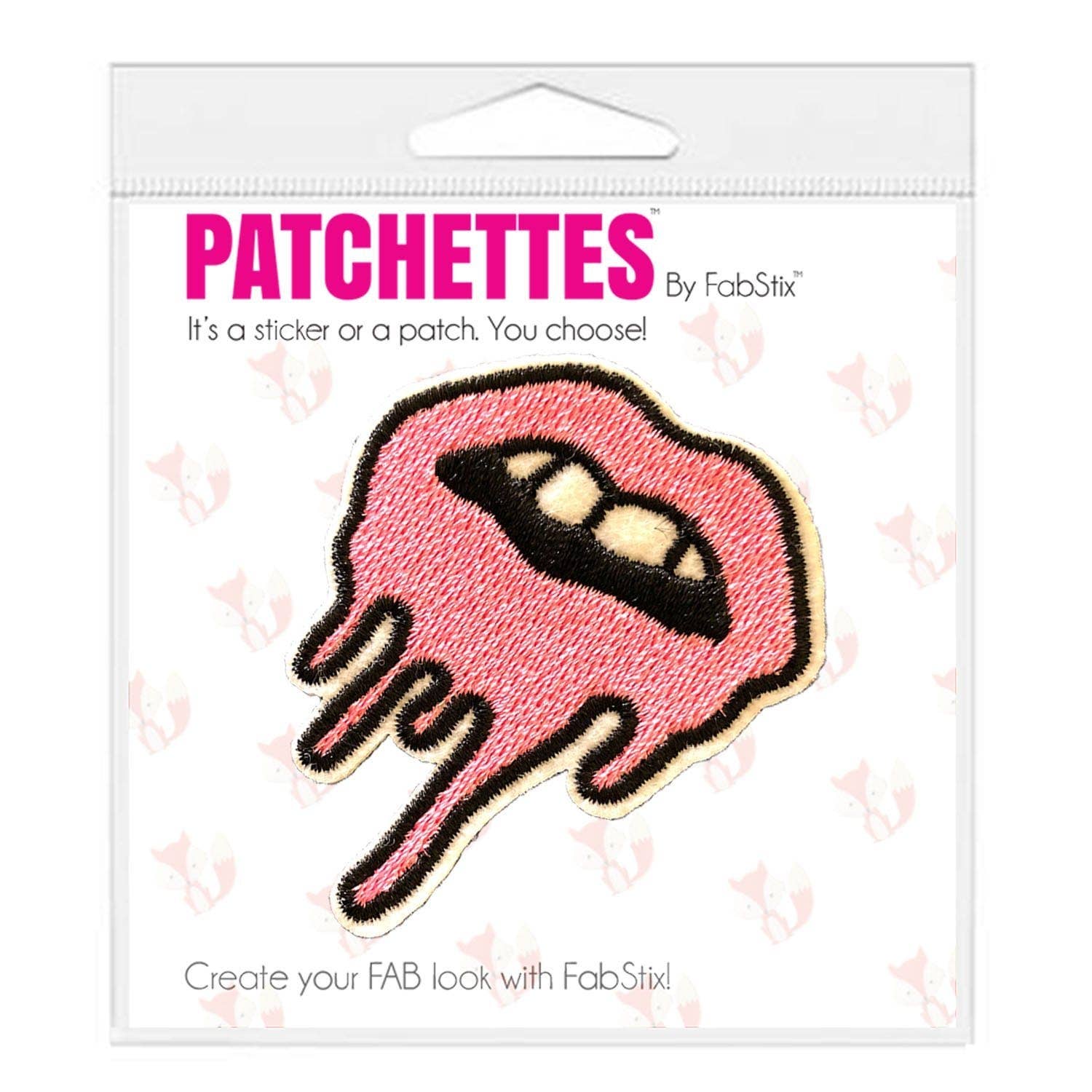 Pink You Melt Me Mouth Iron-On Patchette or Sticker for wholesale on Faire1