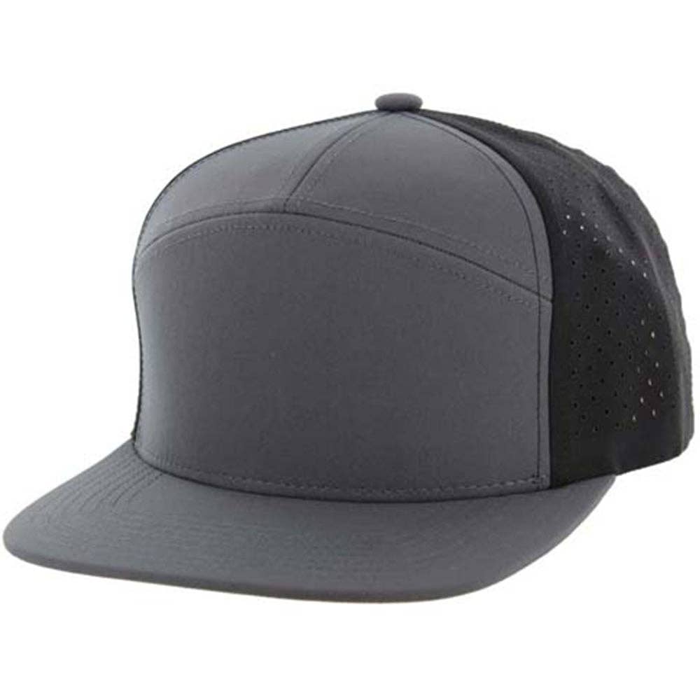 Zion Brand - Wholesale Flat Brim Cap - Unisex - BLANK 7 PANEL HYDRO SNAPBACK CAP15