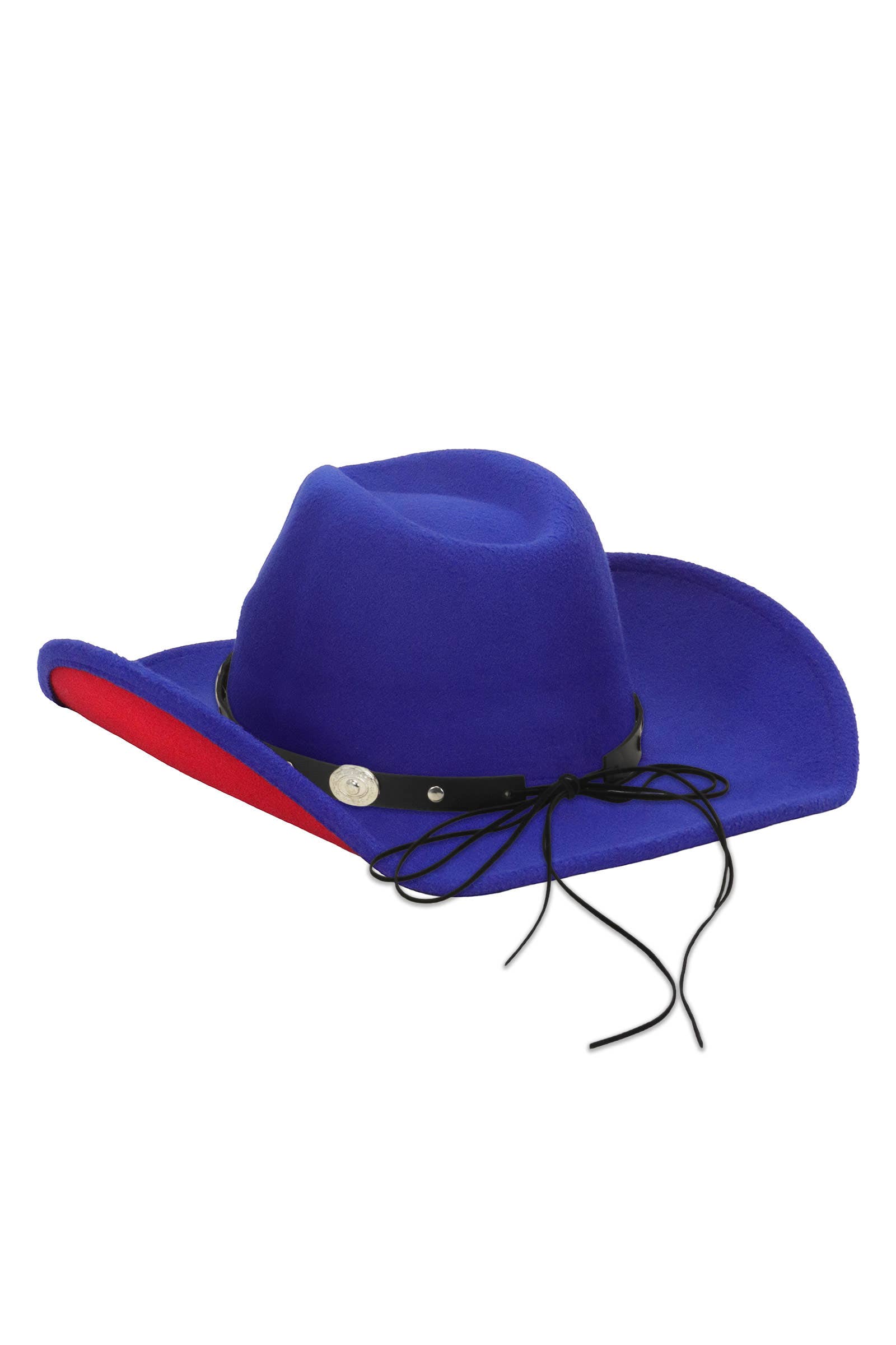 Cap Zone - Wholesale Cowboyhoed - Uniseks - Concho-riem tweekleurige cowboyhoed van imitatievilt19