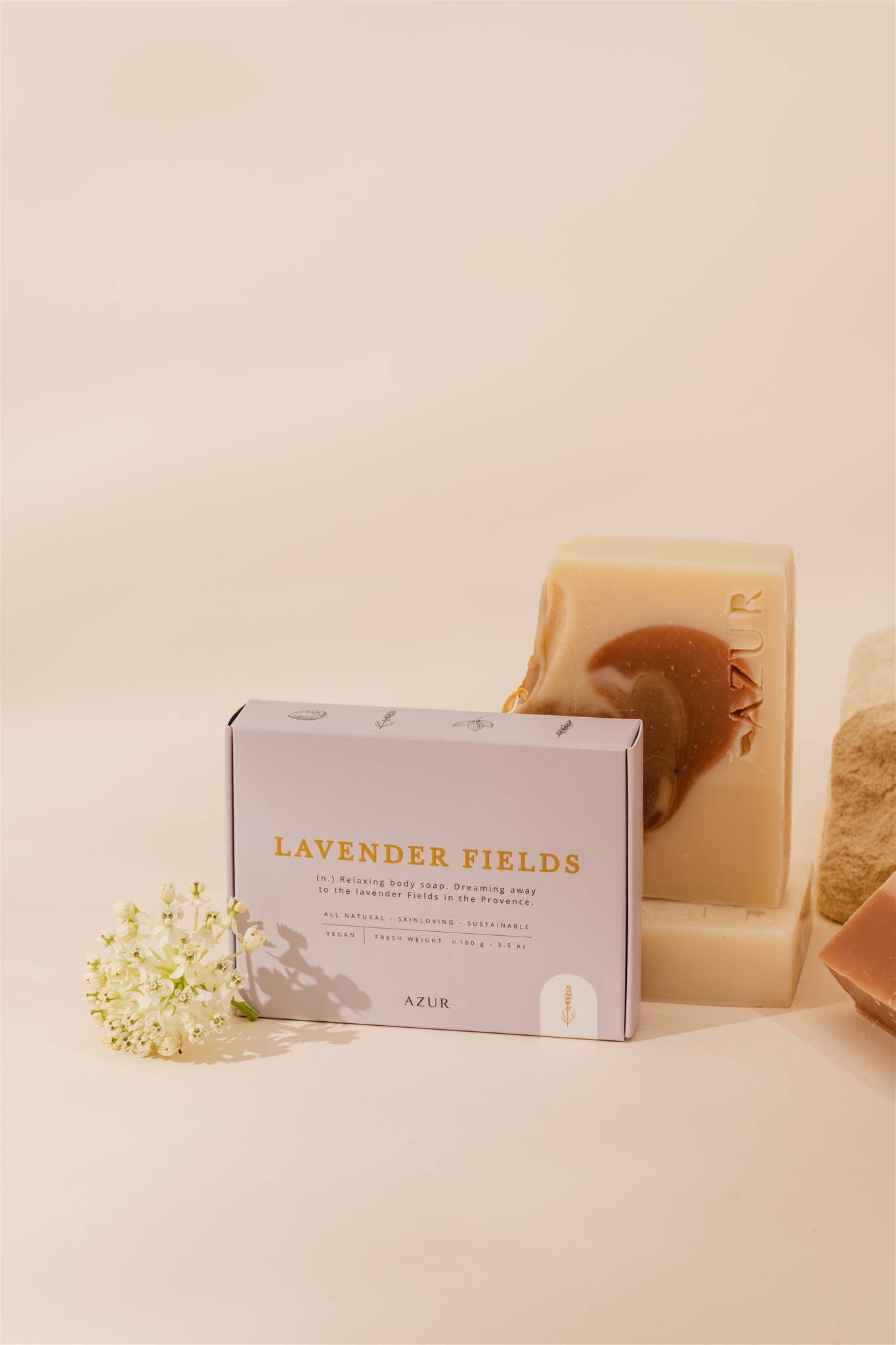 Azur Natural Bodycare BV - Wholesale Bar Soap - LAVENDER FIELDS | body bar | natural soap5
