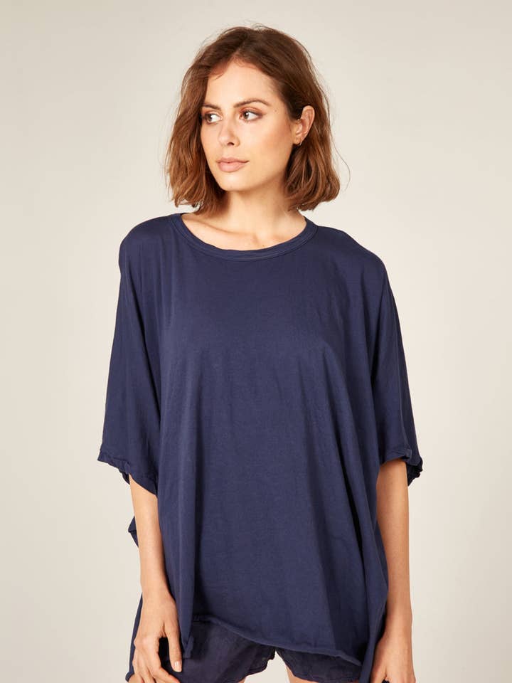 BOX TEE - DARK NAVY for wholesale by Primness