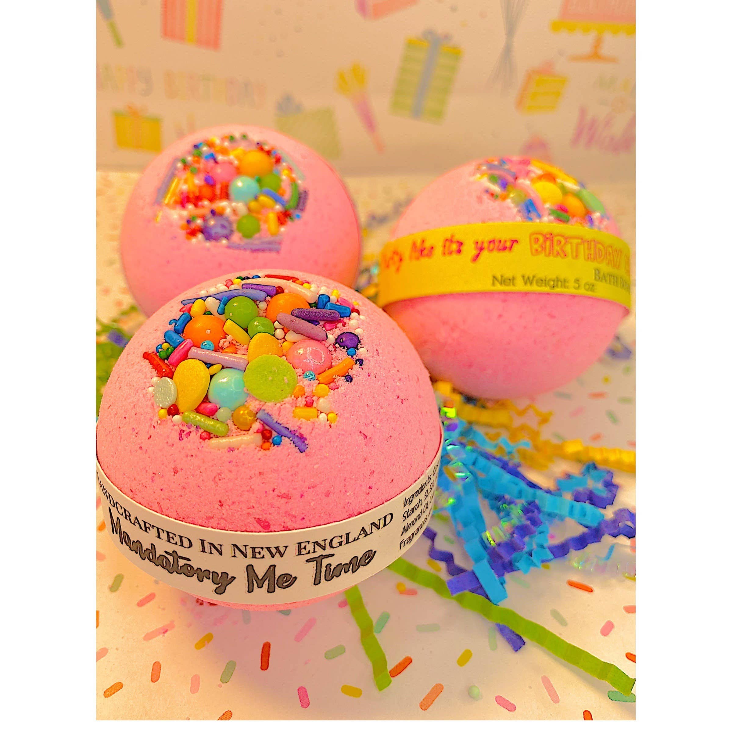 Mandatory Me Time – Bomba de banho/efervescente por atacado – Bomba de banho de bolo de aniversário3