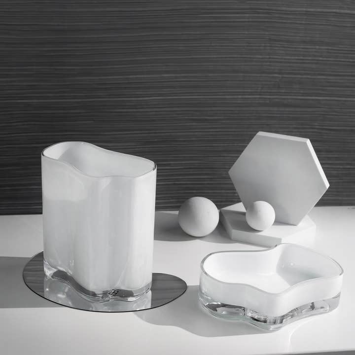 Element Accessories EU - Vendita all'ingrosso Ciotole/Piatti decorativi - Ciotola di design moderno, piatto, bianco: CORAL+ Aalto, COR06WH8