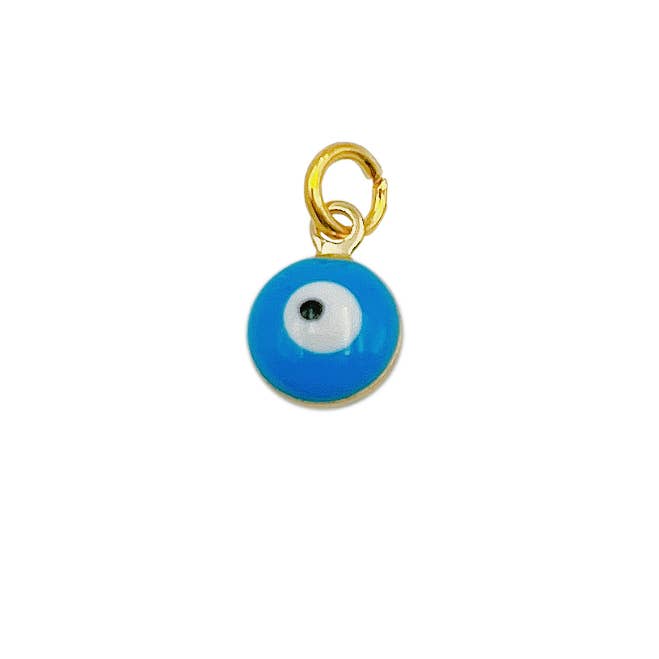 Beads Creation - Wholesale Individual Charm/Pendant - Gold-Filled Enamel Evil Eye Charm Pendant