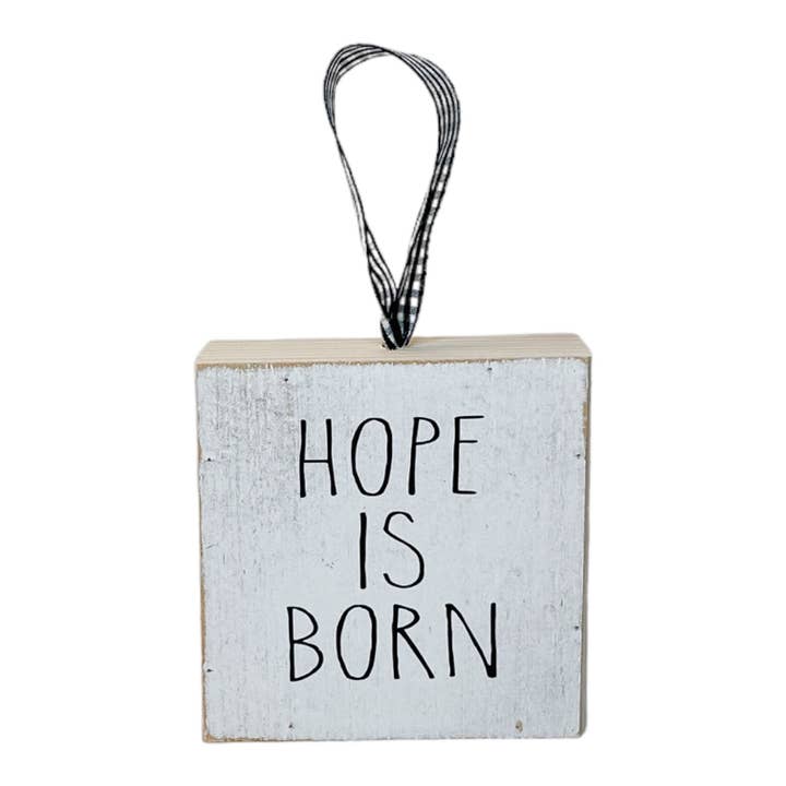 Joshua Jar – Engroshandel Pynt – Håb Er Født Farmhouse Block Julepynt