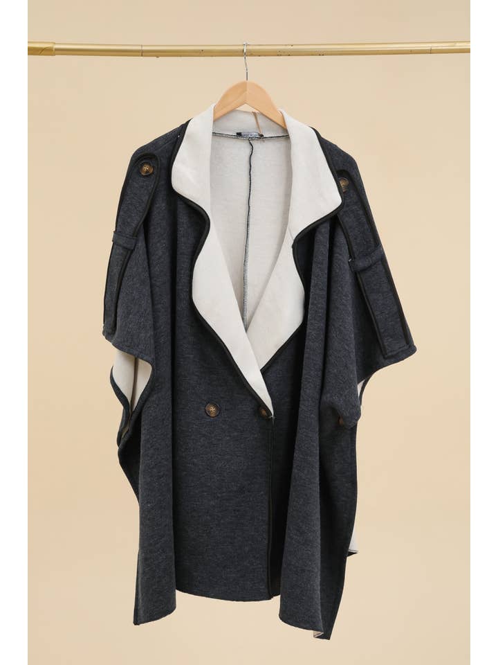 LÉA & LUC – Engroshandel Frakke - Dame – Løs og flydende jakke med poncho-stil fra LÉA & LUC2