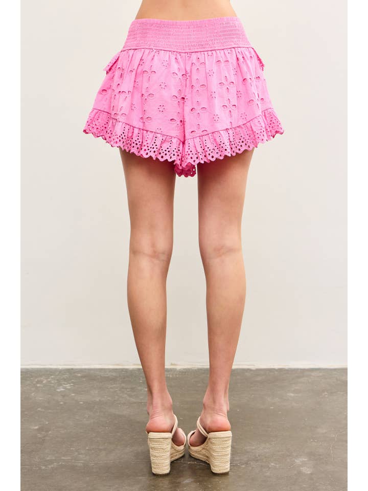 Mustard Seed - Wholesale Shorts - Women's - RUFFLE EYELET SHORT