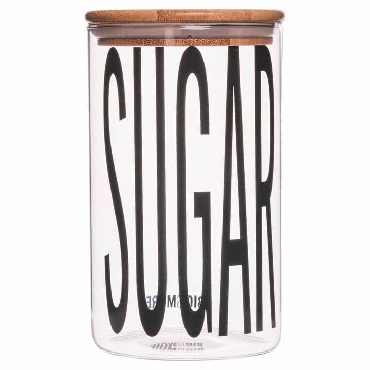 VdE Tivoli 1996 - Wholesale Cookie Jar - BIGISMORE SUGAR JAR GLASS BAMBOO LID2