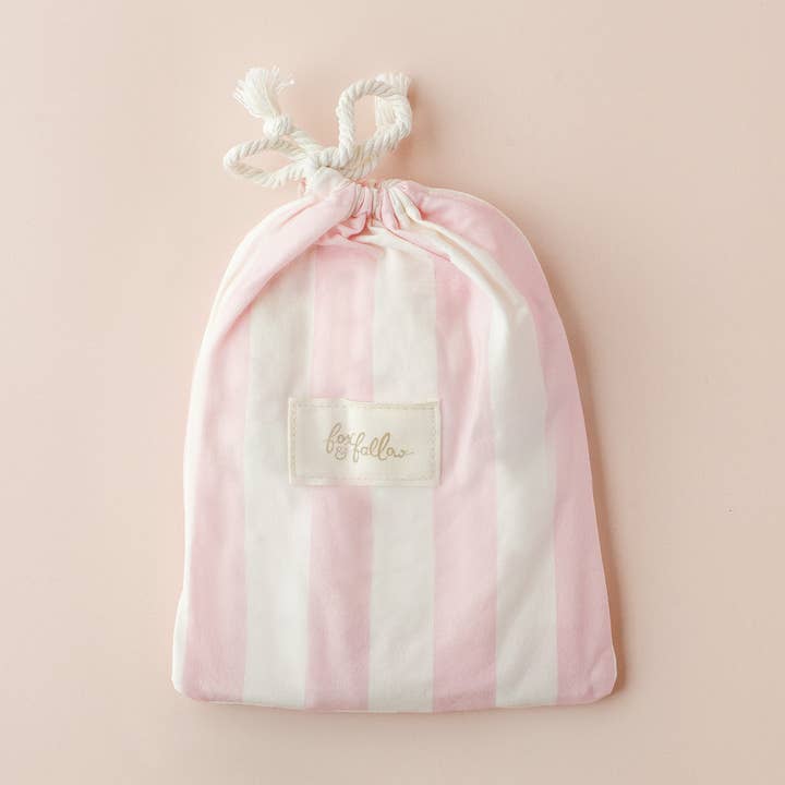 Petal Stripe Organic Fitted Bassinet Sheet/Change Pad Cover for wholesale by Fox & Fallow