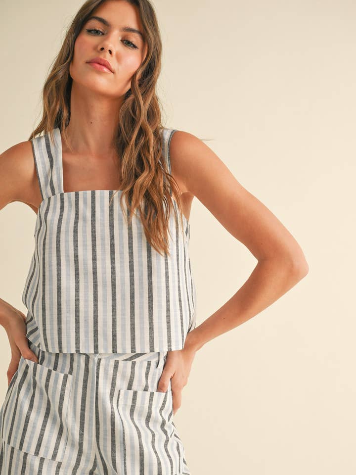 T4463ST STRIPED PATTERN TOP for wholesale by MIOU MUSE