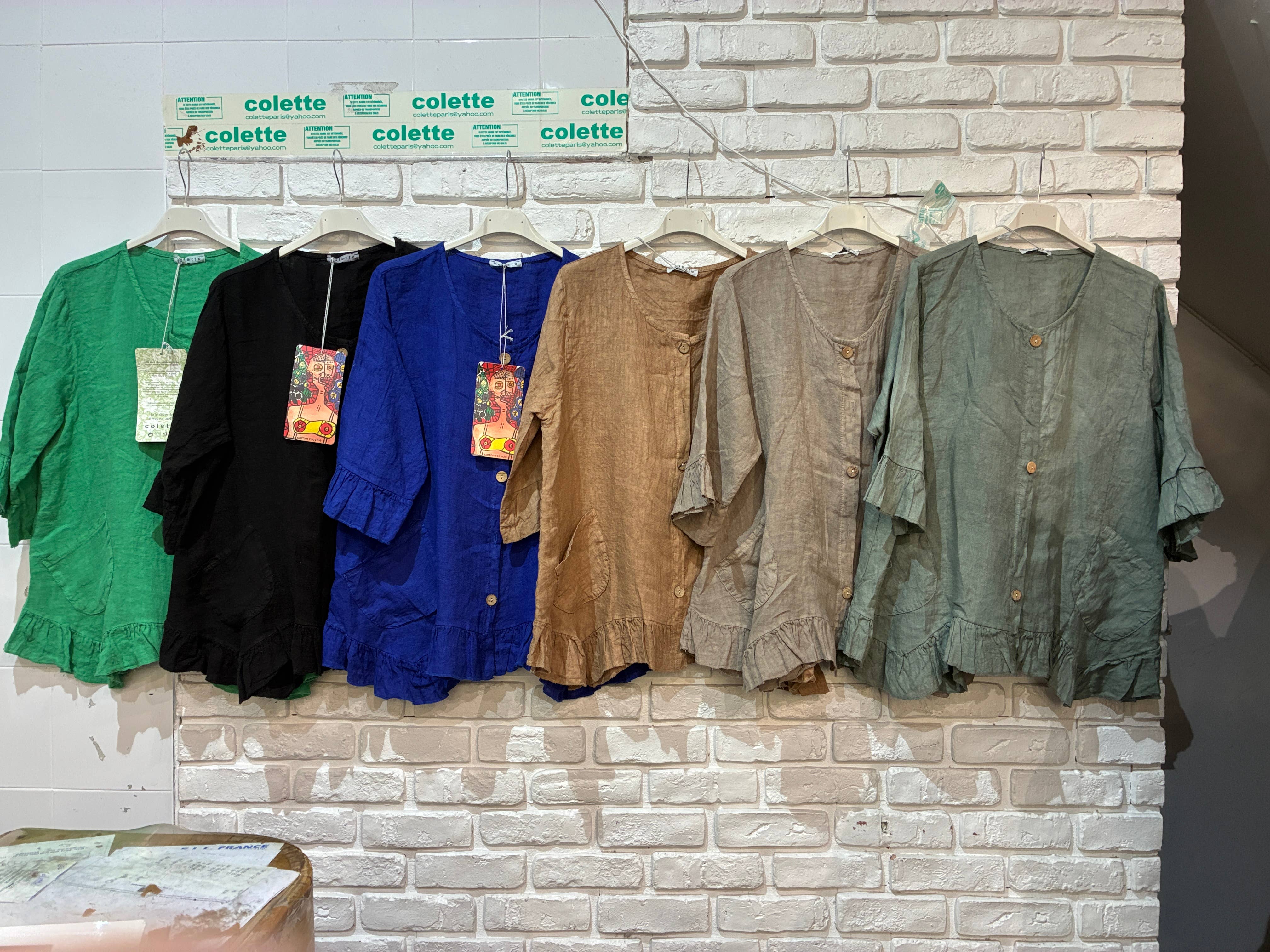 la maison des fibres naturelles - Wholesale Varsity/Baseball Jacket - Women's - Buttoned jacket 100% linen 16341