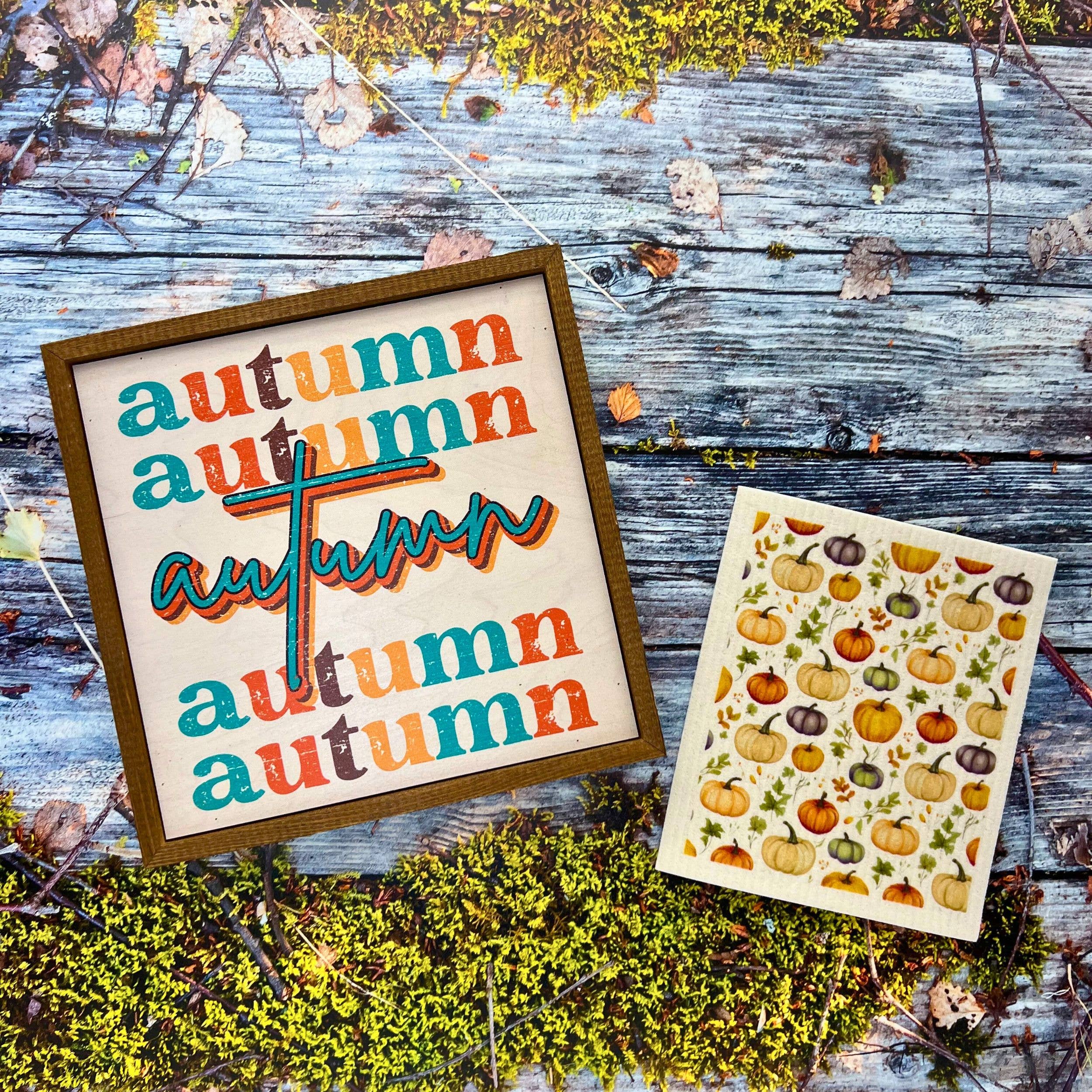 Driftless Studios - Wholesale Dishcloth - Fall Pumpkin Patterned Swedish Dishcloths4