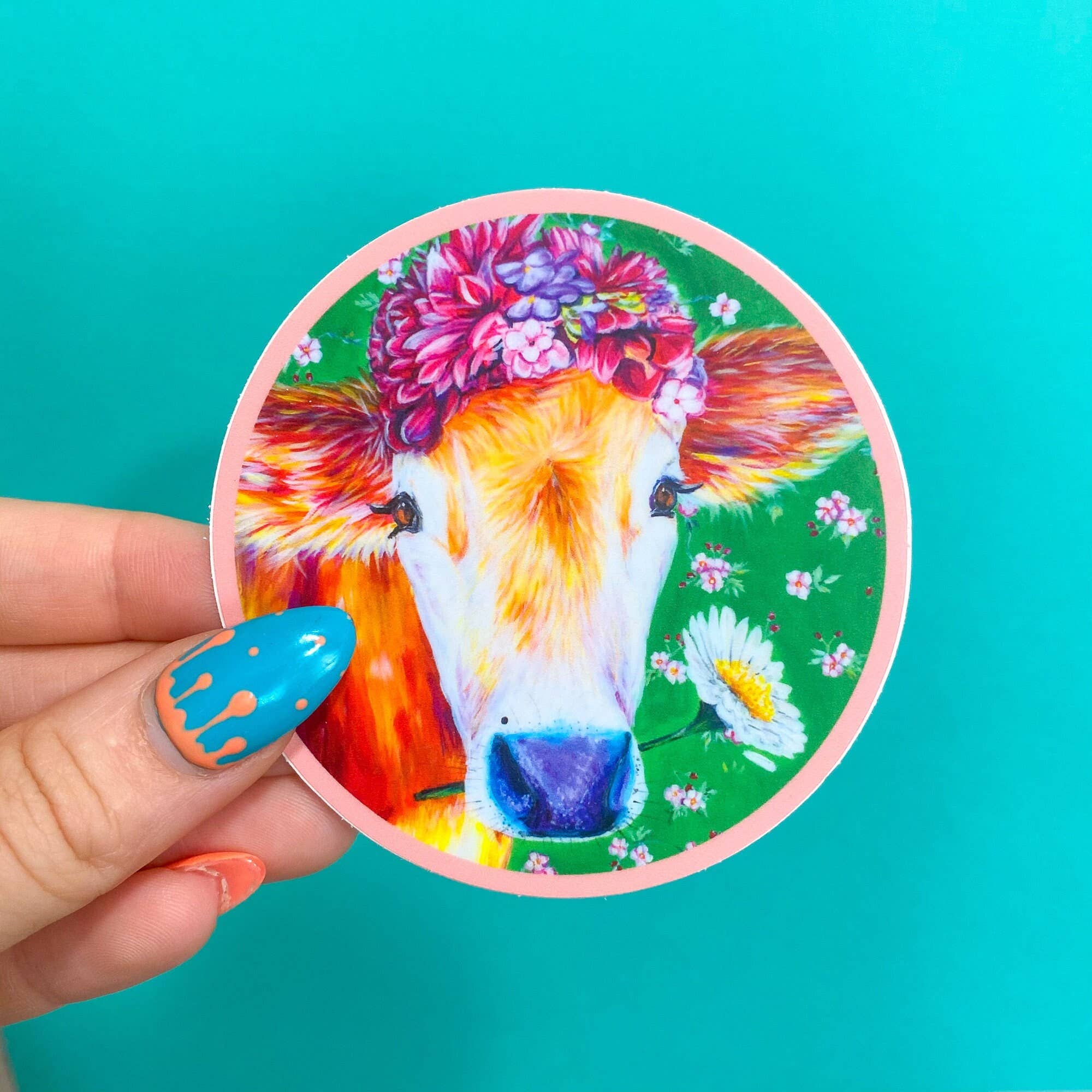 Chelzart - Wholesale Sticker - Cow Sticker | Cow Lover Gifts | Frida Kahlo Inspired1