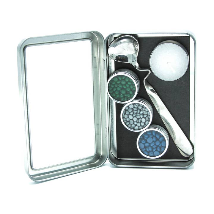 Kits de perles - Vert-Argenté-Bleu pour la vente par Global Solutions, Inc