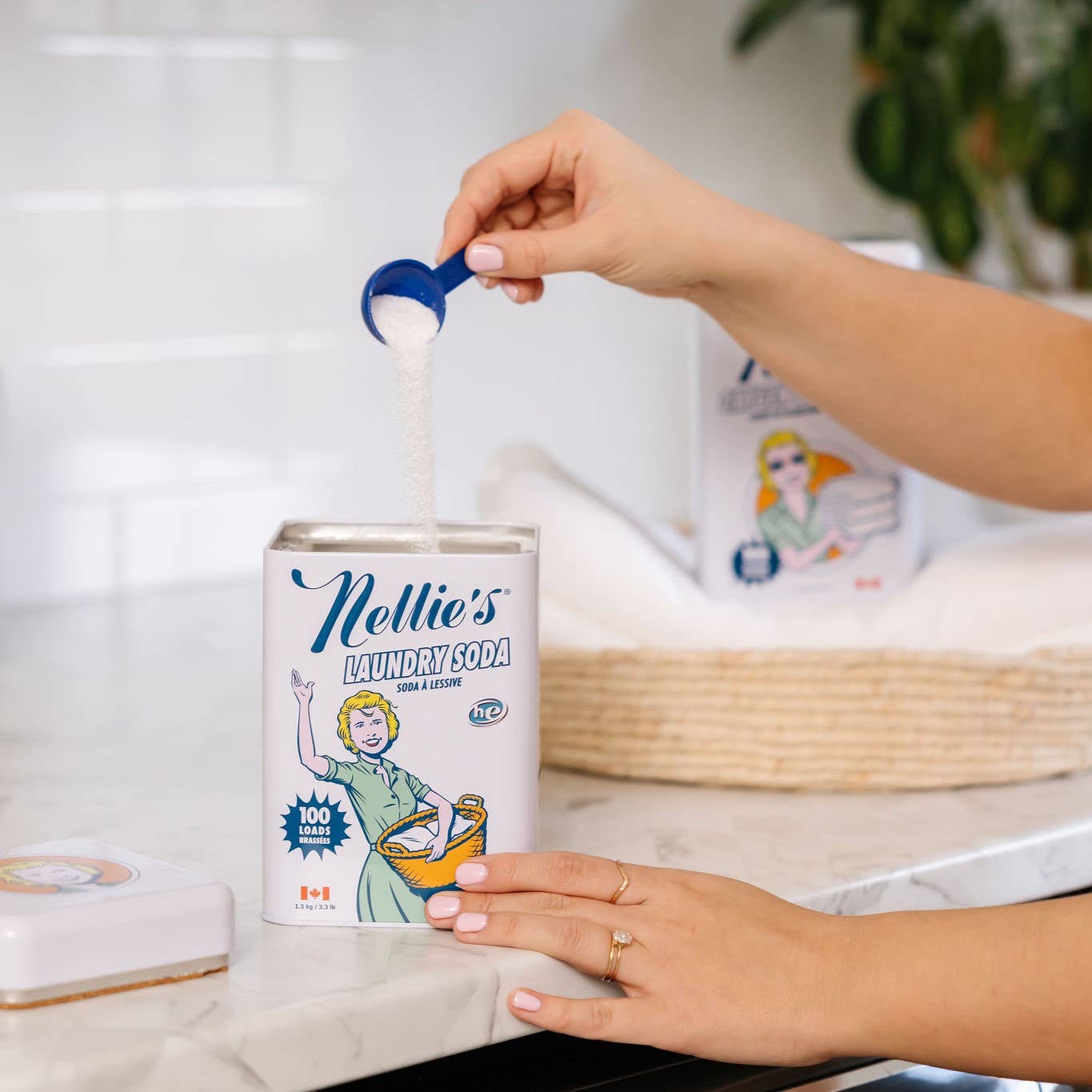 Nellie's Clean - Vente Lessives en poudre/dosettes - Détergent à lessive en boîte pour 100 lavages3