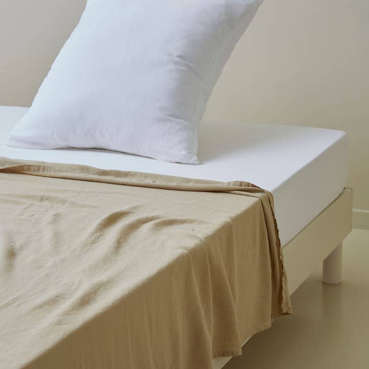 Flat sheet linen lyocell Naturel for wholesale by Sylvie Thiriez