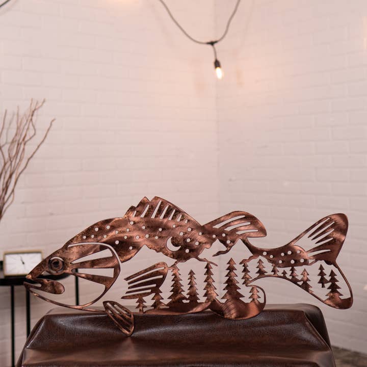 TSfab – Großhandel 3D-Wandkunst – Wanddeko aus Metall mit Fisch und Wald