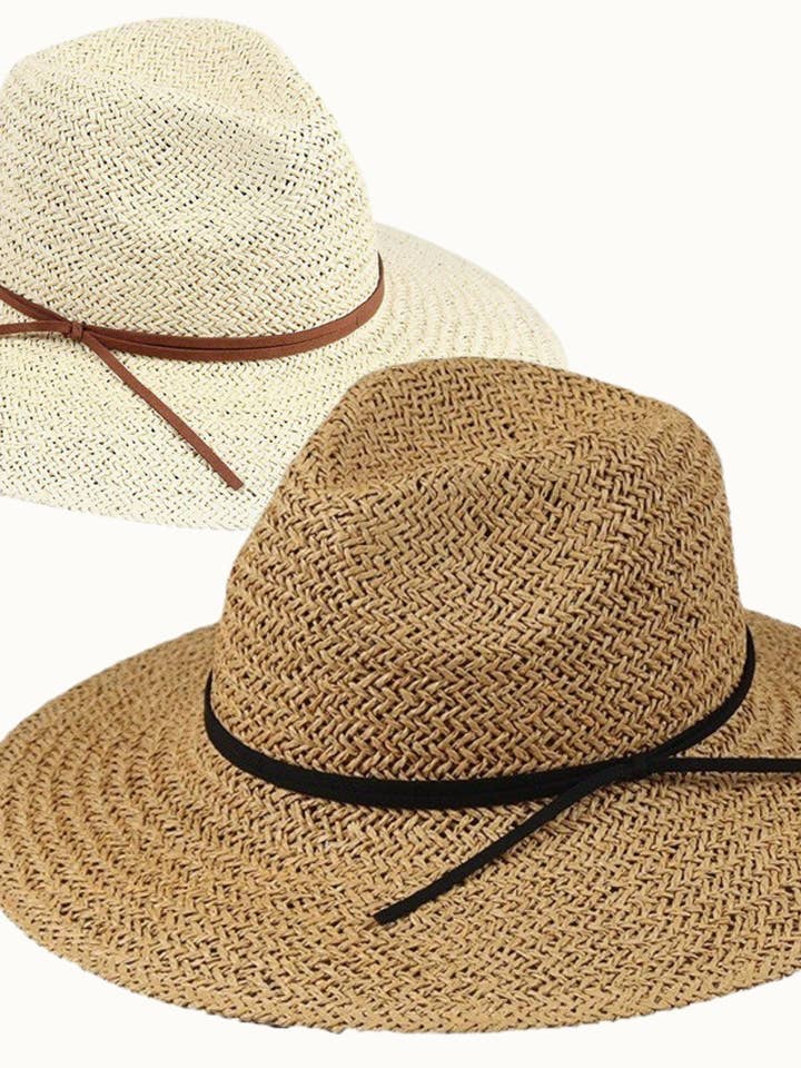 Woven Paper Rancher Hat with 4" Brim, Adjustable for wholesale by Olive & Pique