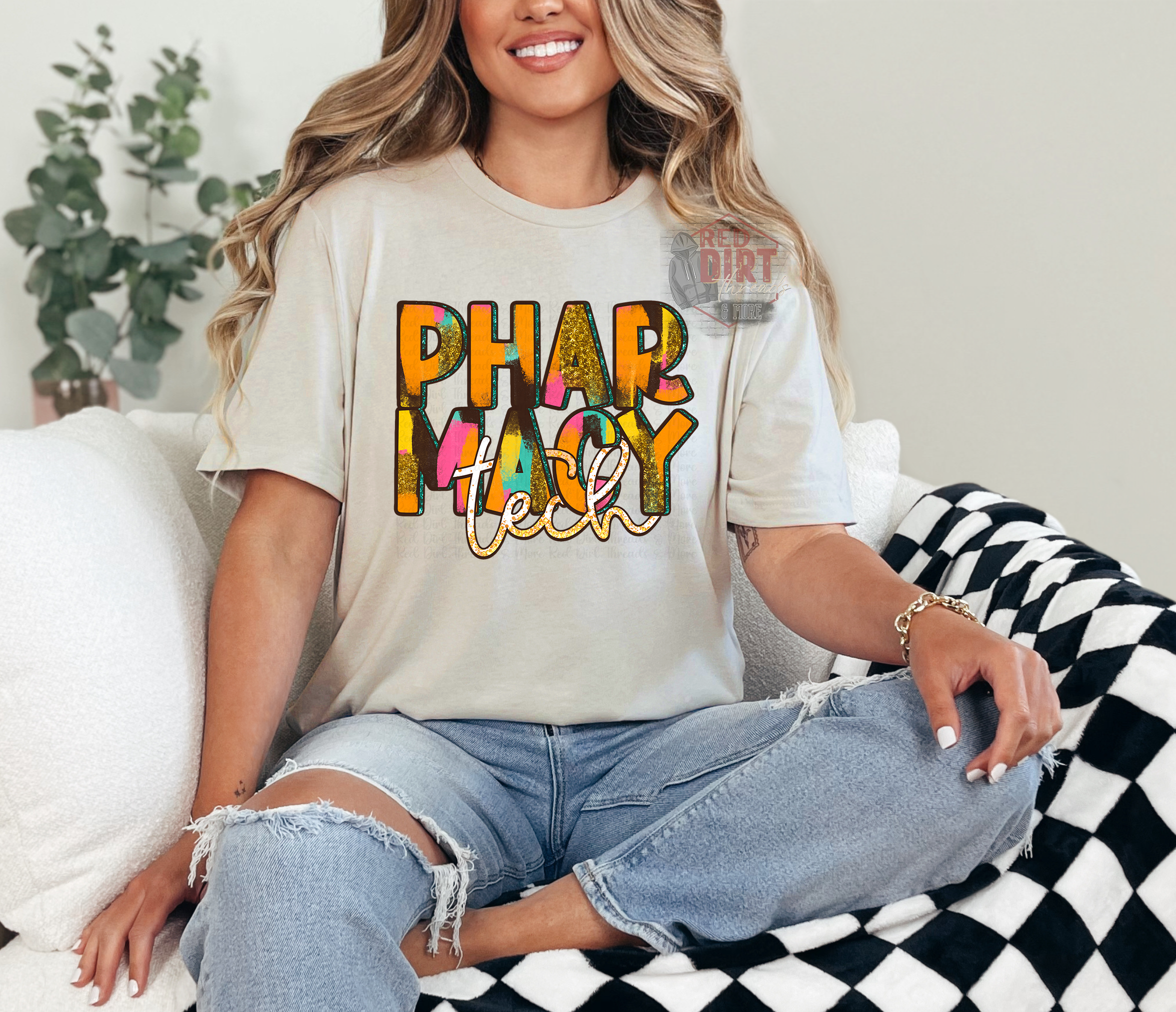 Red Dirt Transfers - Wholesale Sublimation Transfer - Pharmacy Tech DTF Transfer | Trendy Career DTF Transfer | Ready to Press | High Quality DTF Transfers | Fast Shipping0