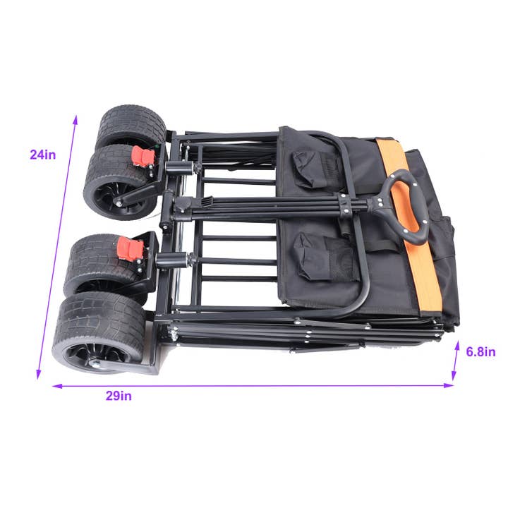 39F Inc. - Wholesale Shopping Cart - Folding Wagon Cart with Extra Capacity and Brake Wheels10