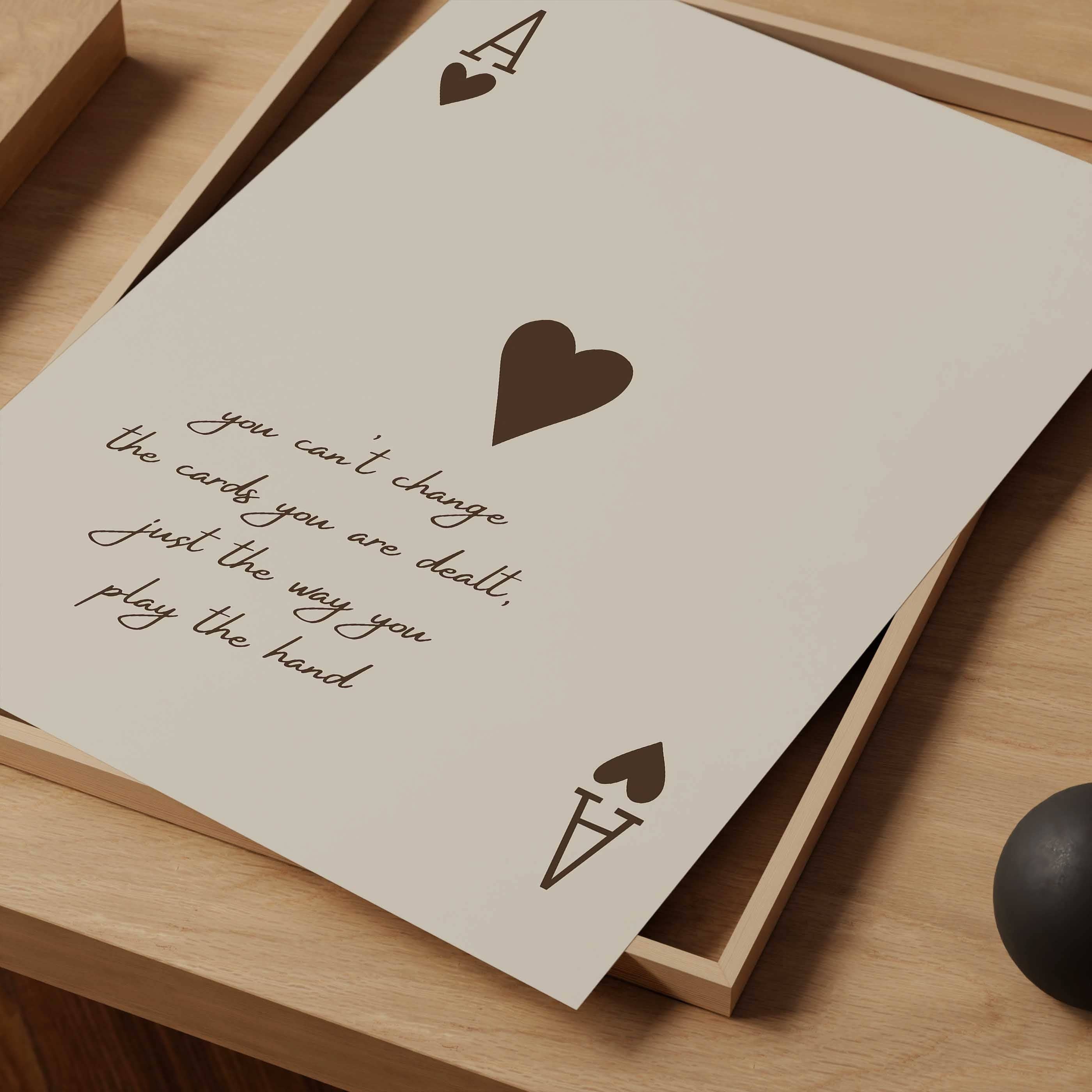 D'LUXE PRINTS - Wholesale Art Print - The Cards You Are Dealt Borderless Print0