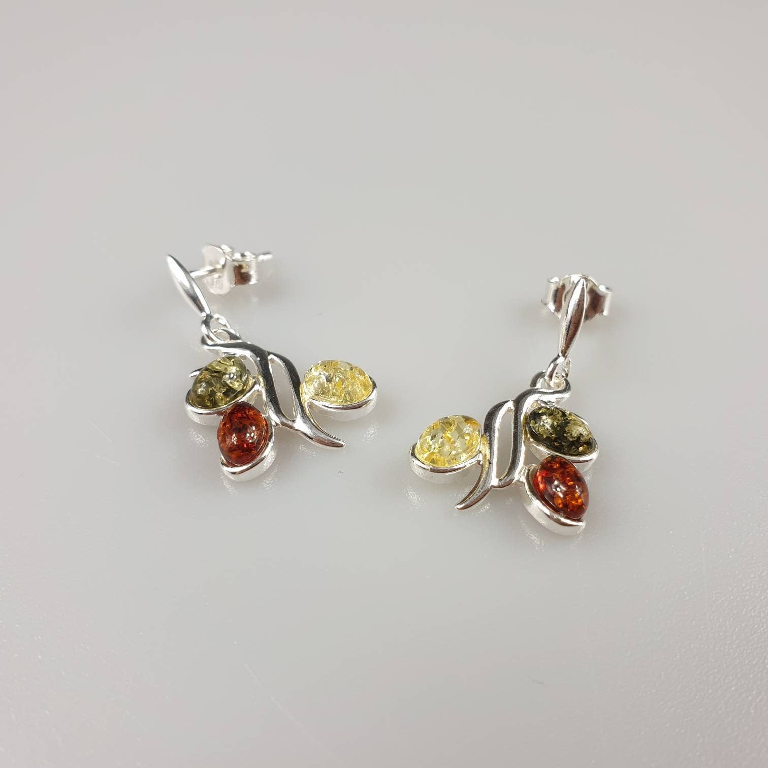 AmberLithuania - Wholesale Dangle Earrings - Amber earring. Silver earrings. Small elegant Amber2