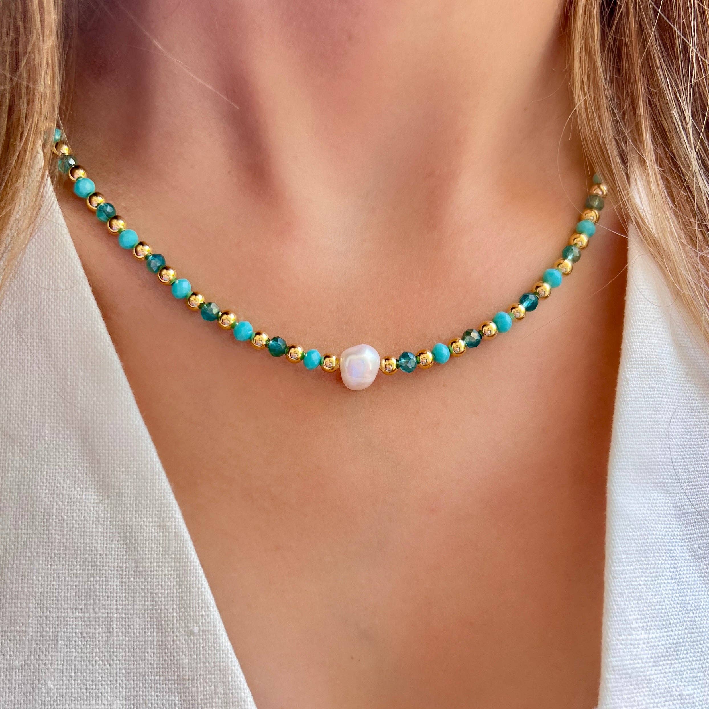 LPL Creations – wholesale Beaded/pearl necklace – Ibiza Necklace0