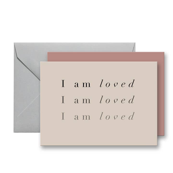 I am Loved Mantra Note Card for wholesale by I am Roxanne
