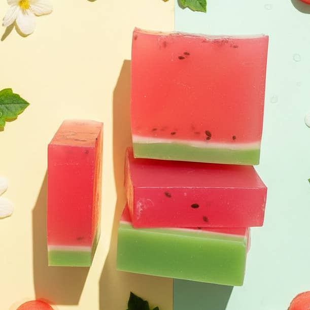 Handmade Watermelon Soap Bar | Fruity, Vegan, Moisturizing for wholesale by SOAPY Bath and Body Products