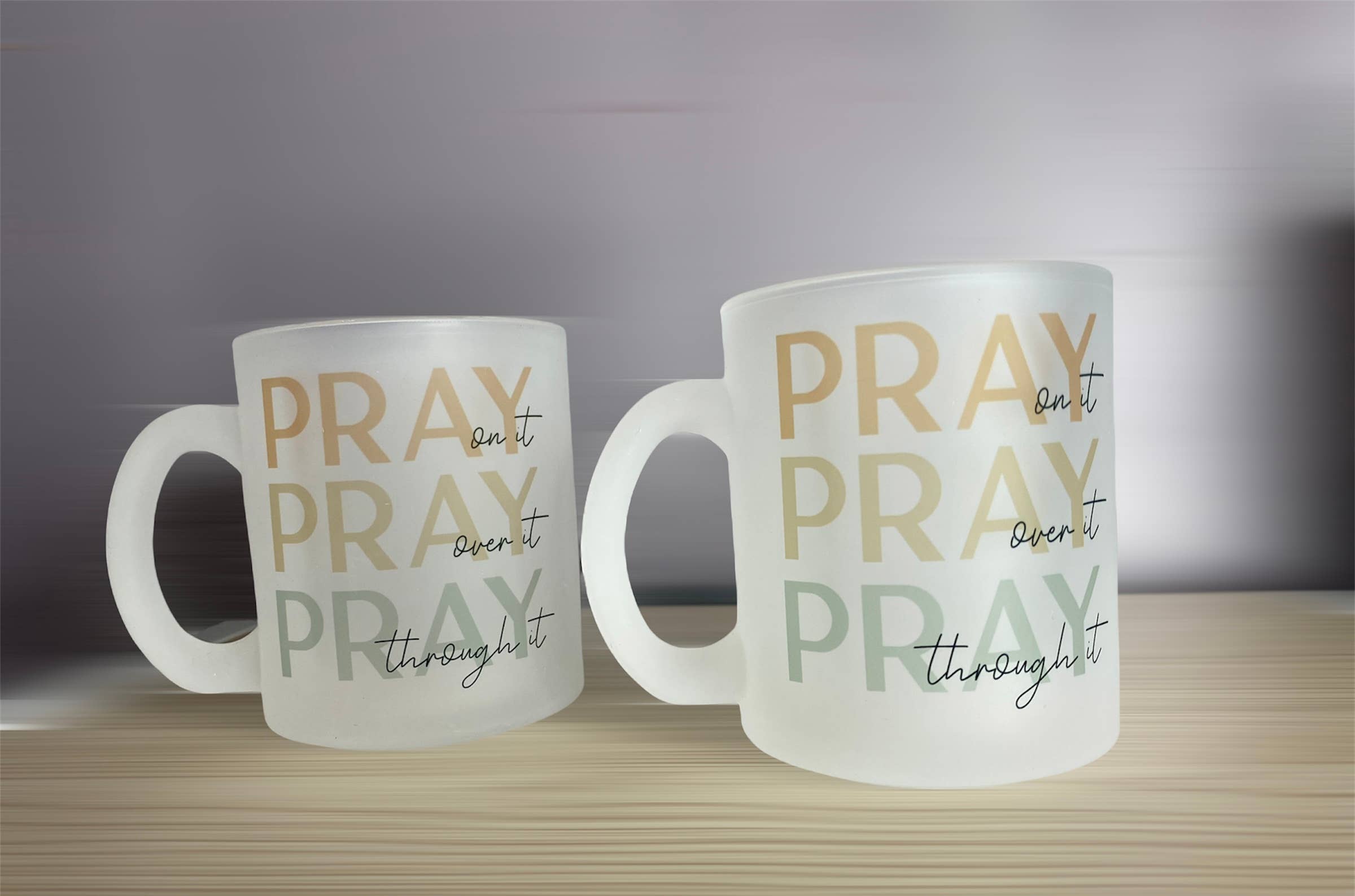 D2JCrafts – Großhandel Kaffeebecher – Bete darauf, Bete darüber, Bete durch, Frosted Coffee Mug3