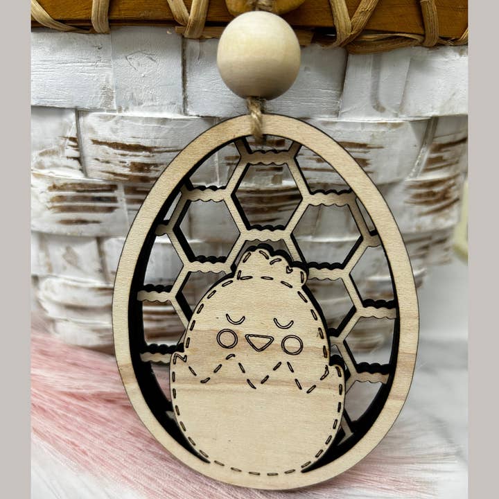 Easter Chicks Basket Tag (Chick in Egg) for wholesale by The HNB House