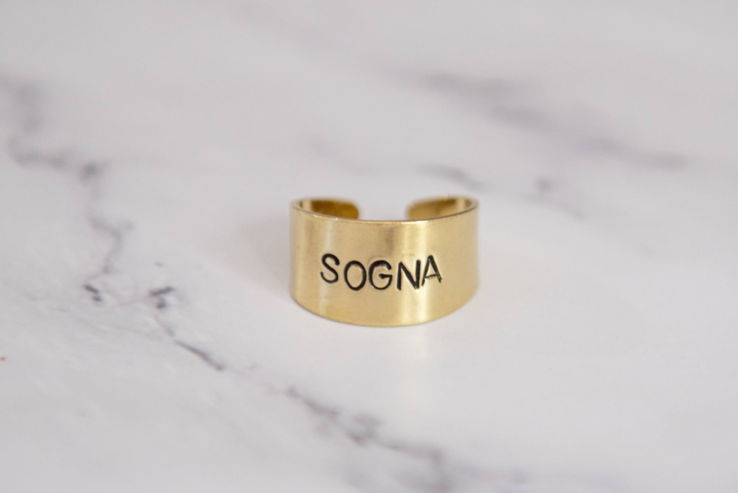 Loti jewels - Wholesale Band/Stacked Ring - LEA RING IN BRASS WITH ENGRAVING5