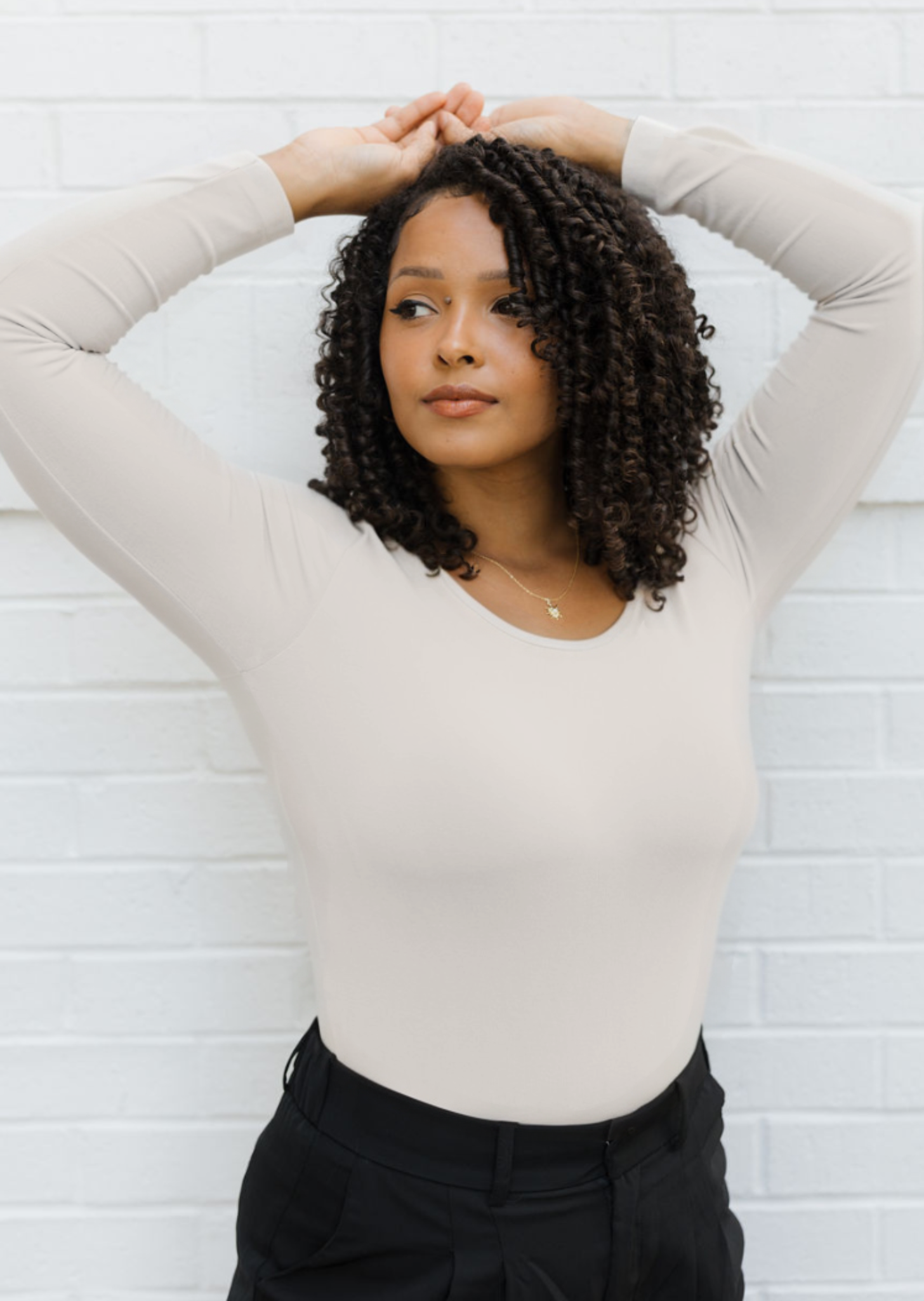 ELIETIAN - Vente Haut en maille – femme - Manches longues réversibles - Coupe incurvée23