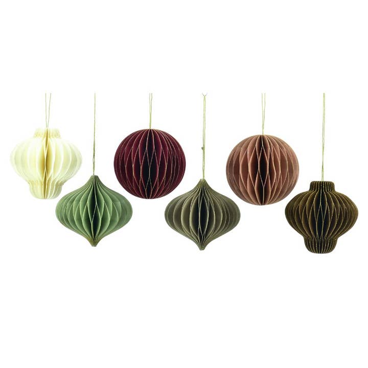 Mini Paper Honeycomb Assorted Ornament for wholesale by CG Hunter