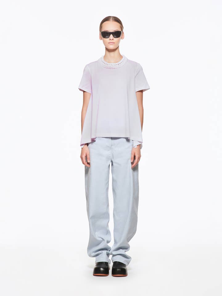 Crochet Detail T-shirt for wholesale by MRZ