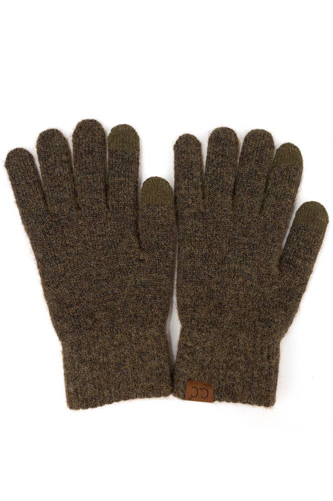 Hana - Wholesale Gloves - Women's - C.C Heather Knit Plain Gloves11