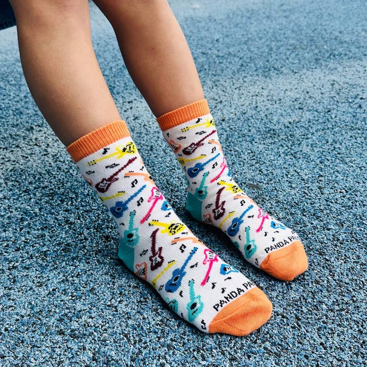 Sock Panda - Wholesale Socks - Kids - Guitar Pattern Socks from the Sock Panda (Ages 3-7)1