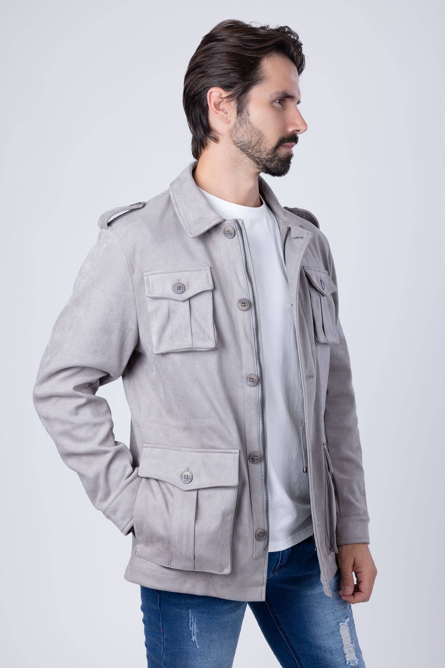 BARABAS - Venta al por mayor Chaqueta - Hombre - Chaqueta bomber de invierno de terciopelo con 4 bolsillos para hombre 4BH868