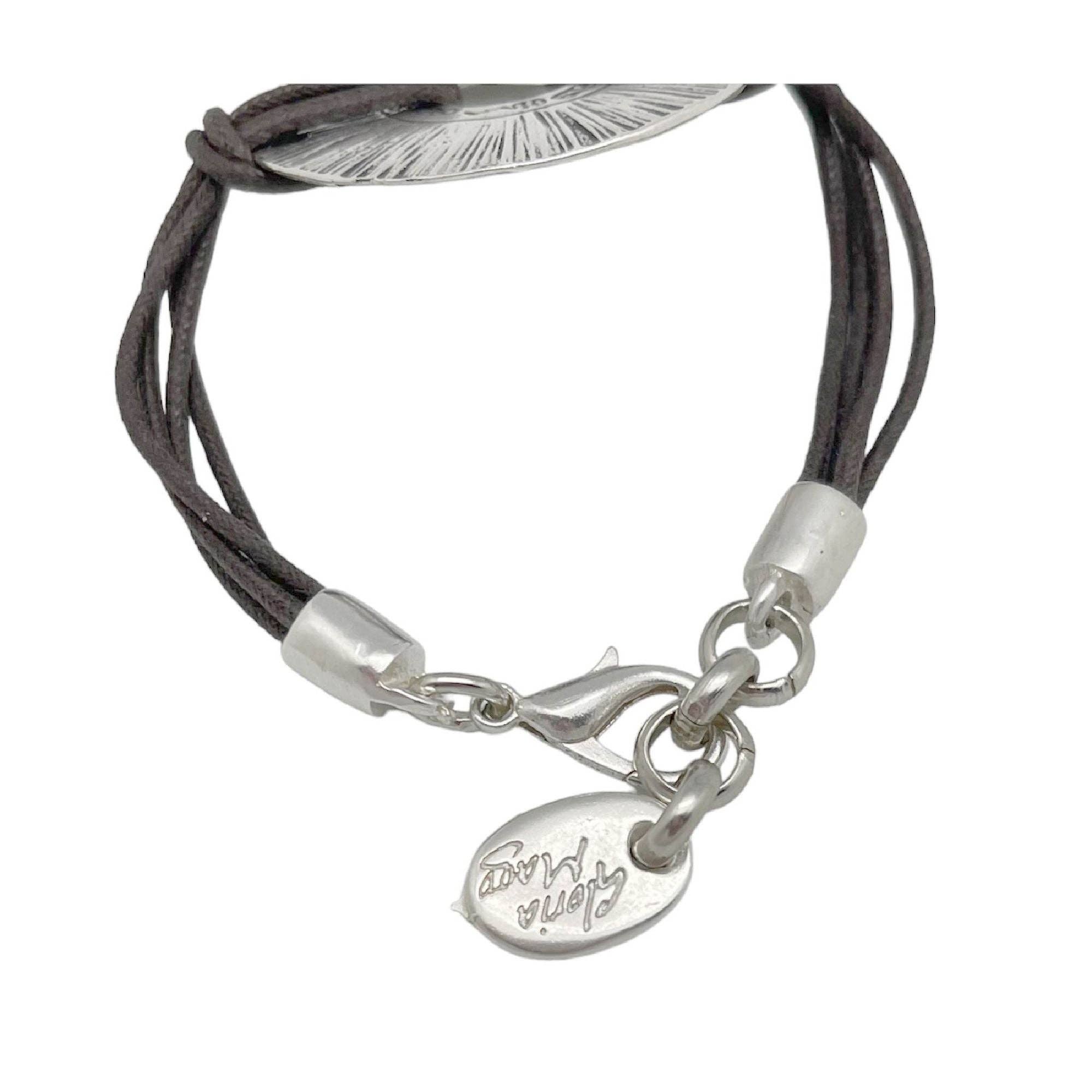 Gloria Mago – wholesale Woven/braided bracelet – Etnia silver-choco bracelet2