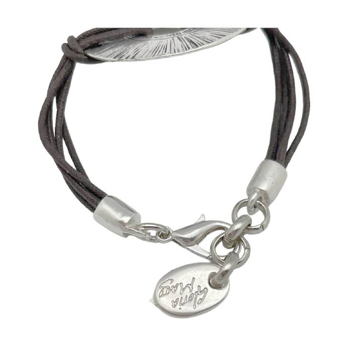 Gloria Mago - Wholesale Woven/braided bracelet - Etnia silver-choco bracelet2