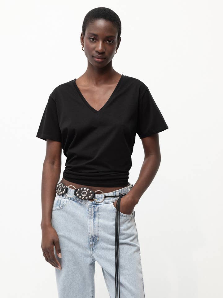 Ensfarvet T-shirt (454319-1) for engroshandel hos Lanidor