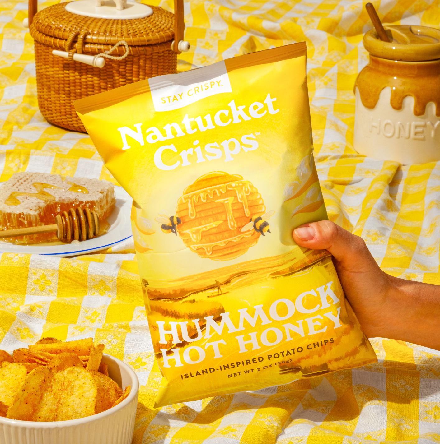 Nantucket Crisps - Wholesale Chips - Hummock Hot Honey 2oz1