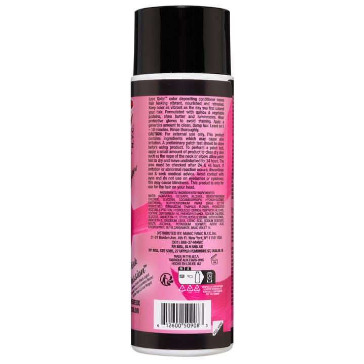 Manic Panic - Wholesale Hair Dye - Love Colorâ„¢ Pink Passion Color Depositing Conditioner