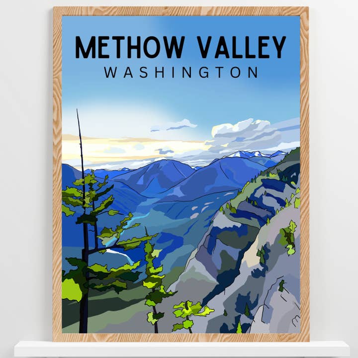 Impression touristique de Methow Valley, Washington | Mazama pour la vente par Wild Life Design Co.