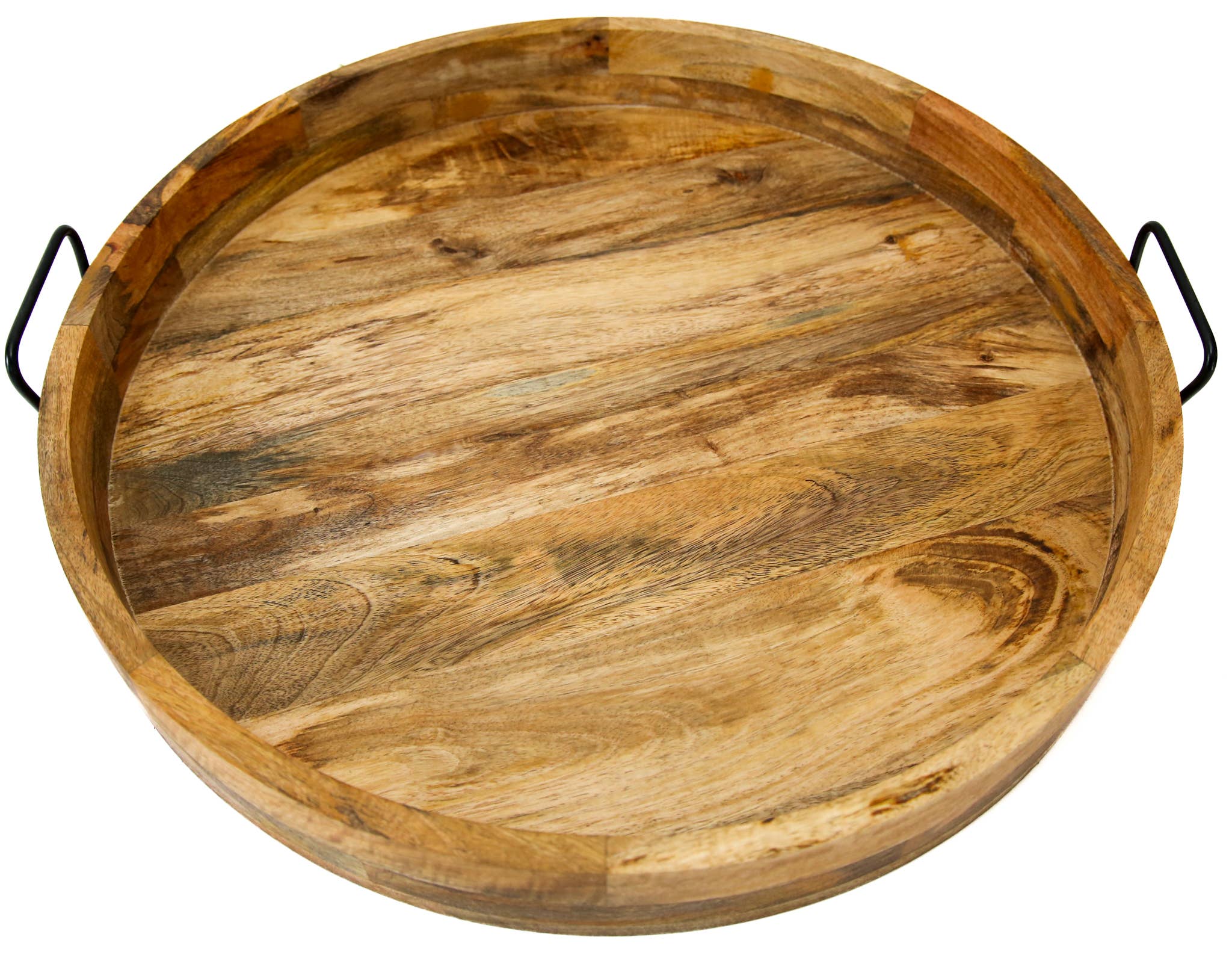 Forever Green Art – Engroshandel Serveringsbakke – Mango træ rundt serveringsbakke sæt af 4 – Natur & Valnød4