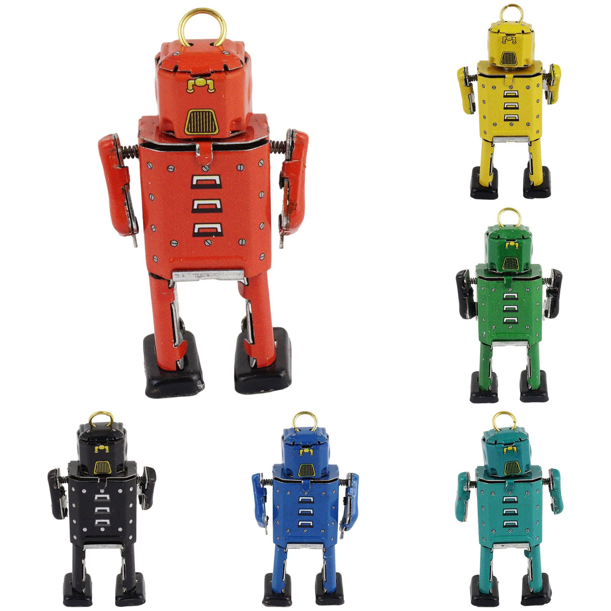 Tribal Trade GmbH – wholesale Dekorativ statyett – 6-pack plåtleksak mini robot mini figur plåtrobot2
