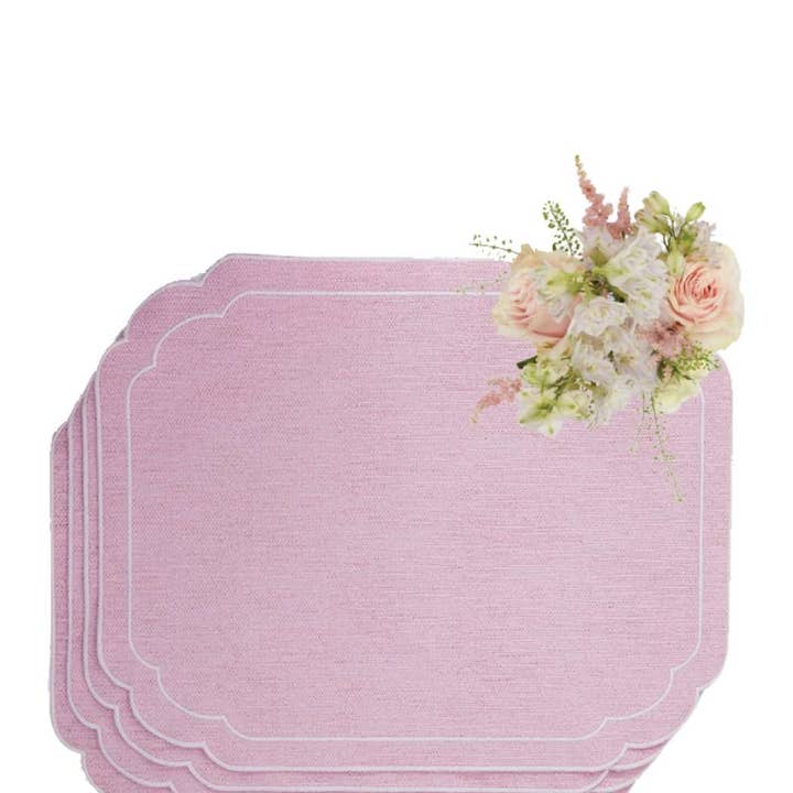 Madame Smart Ltd - Venta al por mayor Manteles individuales - Manteles "Pinta el Mundo de Rosa" - Juego de 40